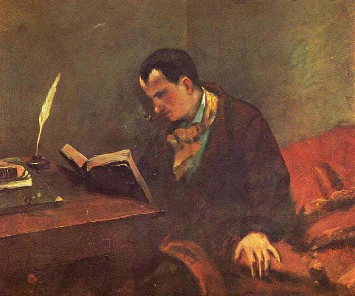 Gustave Courbet Portrait of Charles Baudelaire oil painting picture